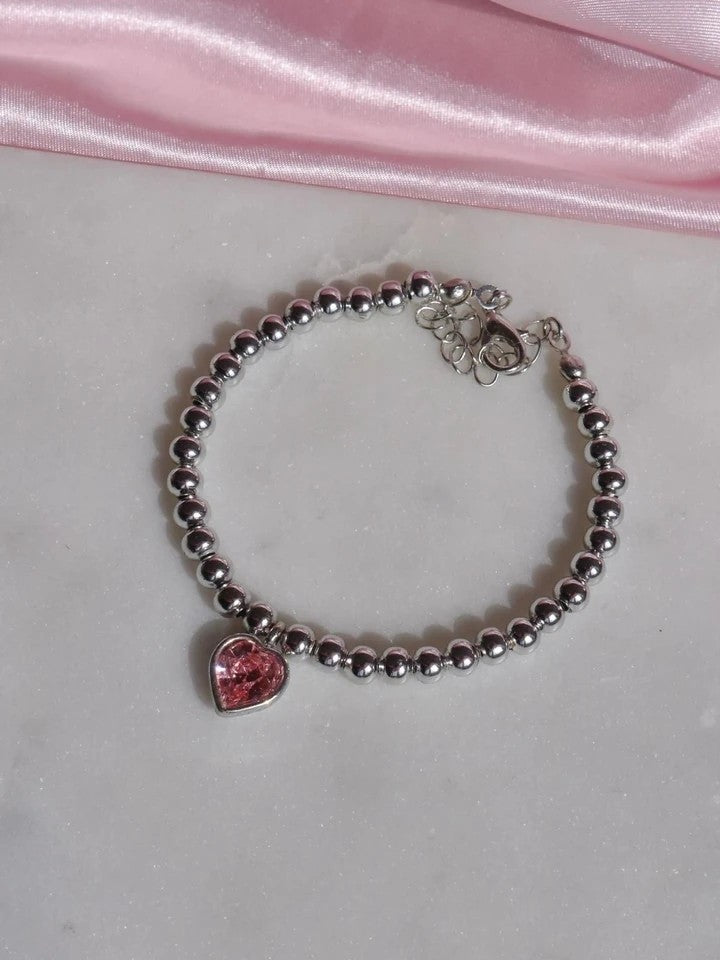 Tiffany Pink Heart Ball Bracelet