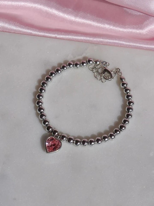Tiffany Pink Heart Ball Bracelet