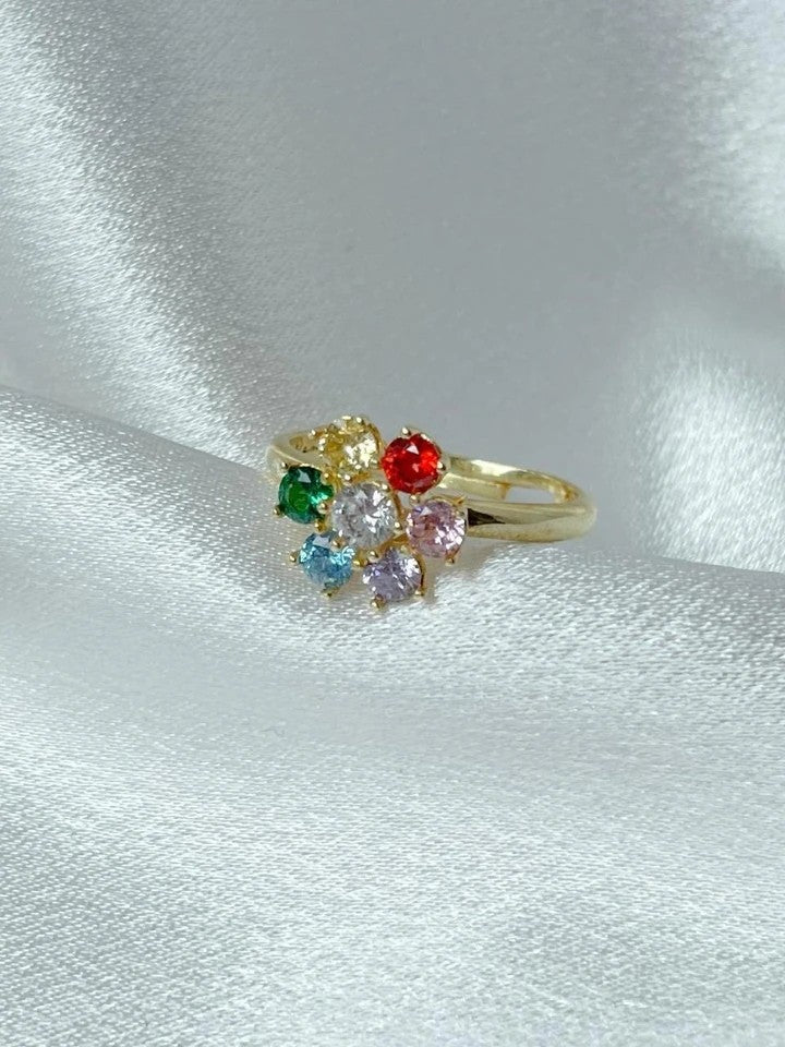 Soft Daisy 925 Silver Ring Color