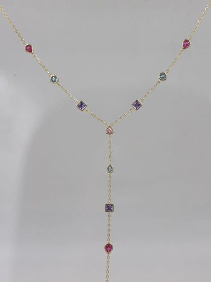 Vivamgem 925 Silver Y Necklace