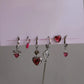 Red Love Earring Set