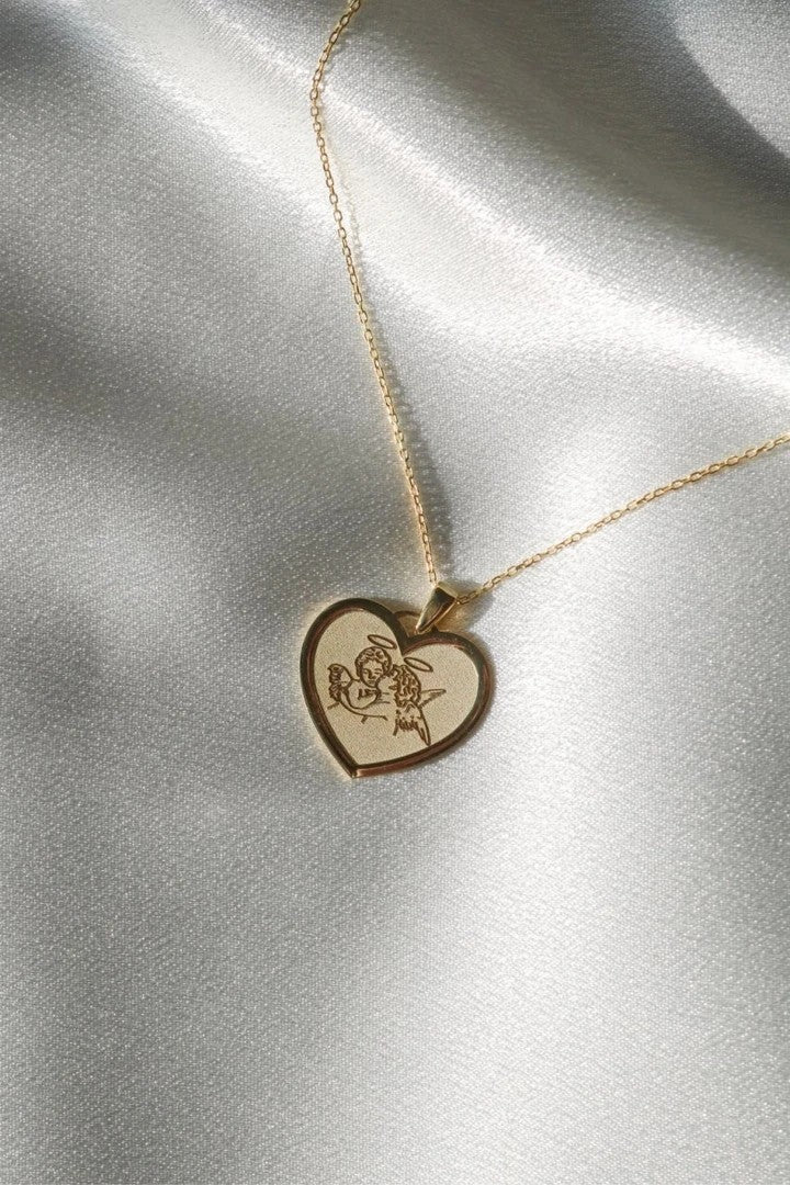 Kissing Angels 925 Silver Necklace