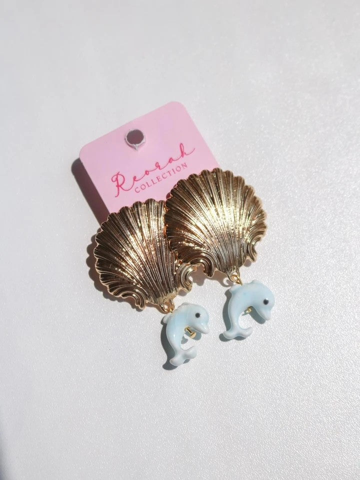 Shell Dolphin Earrings