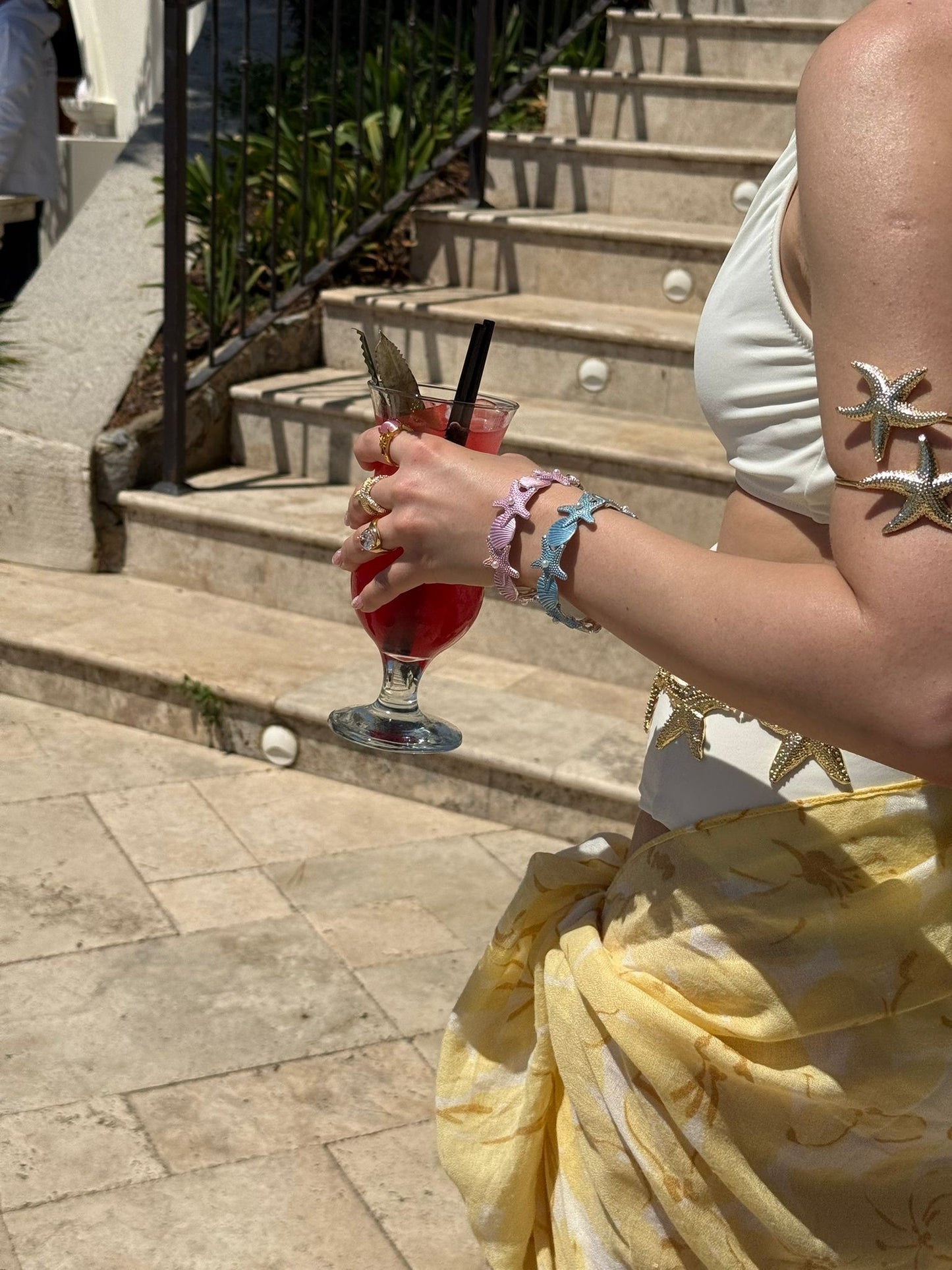 Golden Starfish Cuff Bracelet