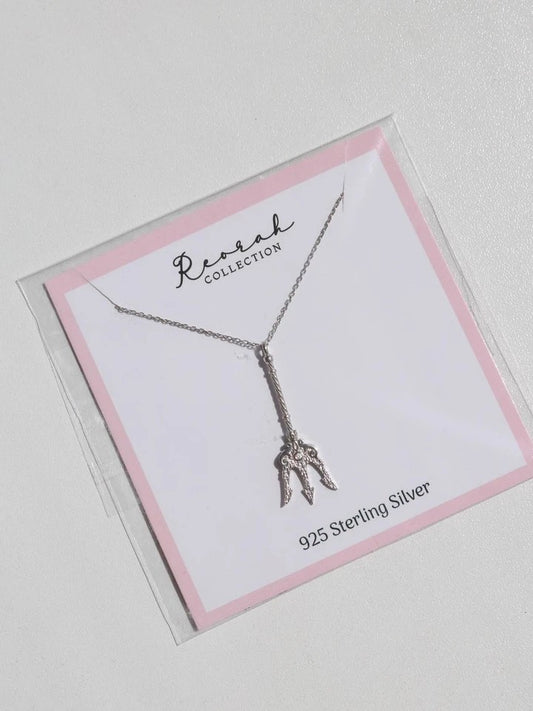 Poseidons Trident 925 Silver Necklace