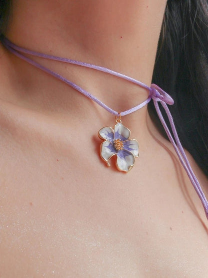 Orchid Rope Necklace
