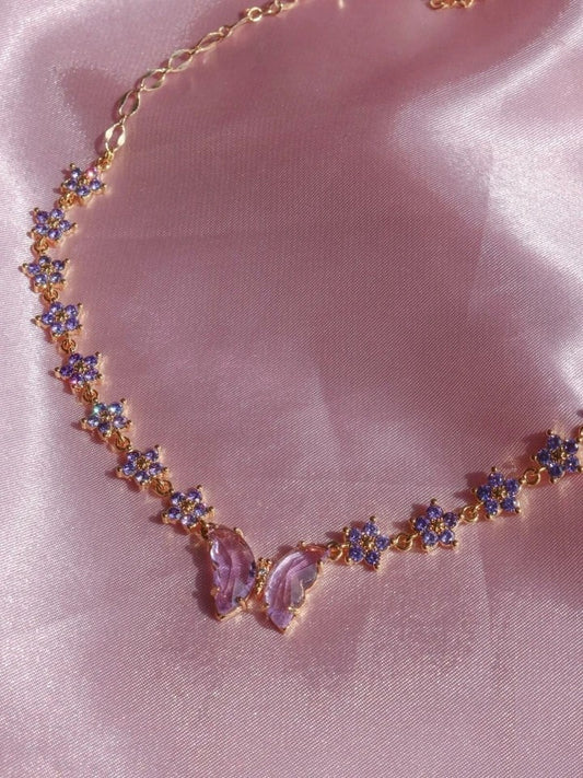 Butterfly Fairy Garden Choker Necklace