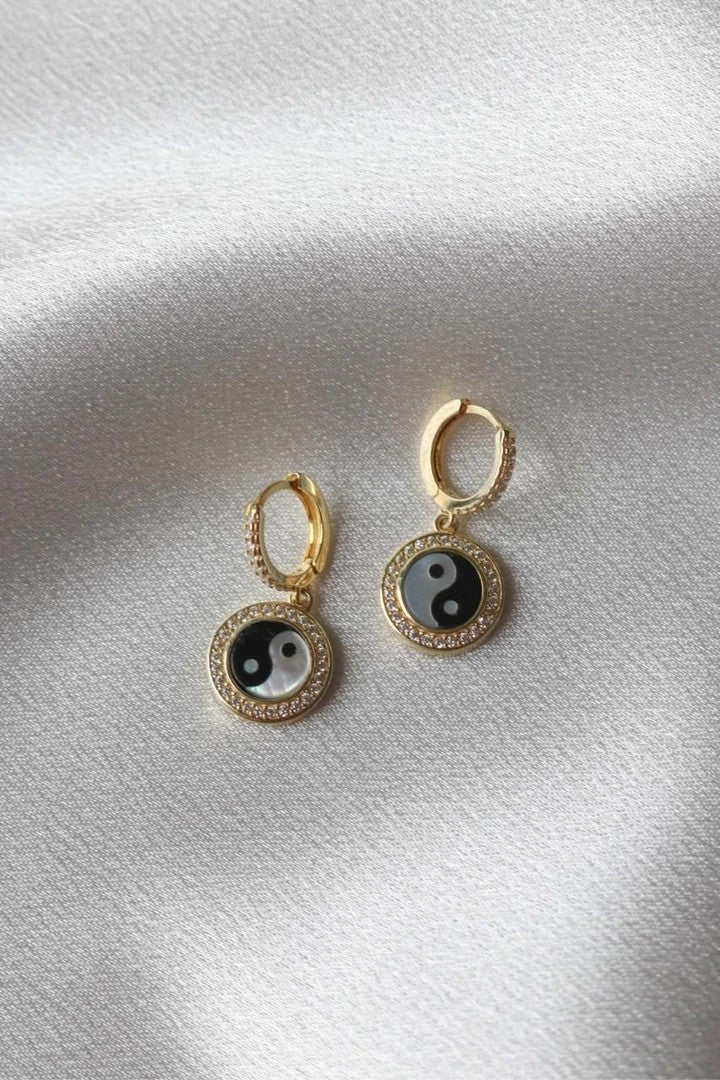 Yin-Yang Earrings 925 Silver – Reorah