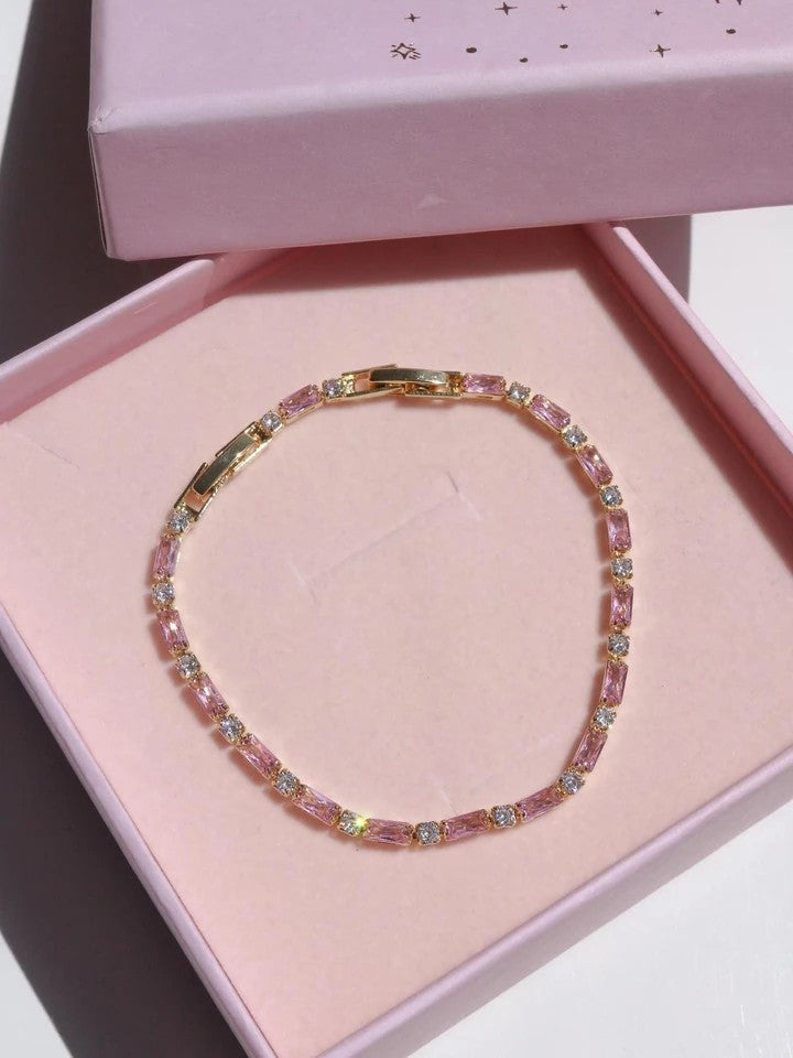 Pink Baguette Bracelet