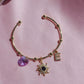 Rapunzel Sun Letter Charm Bracelet
