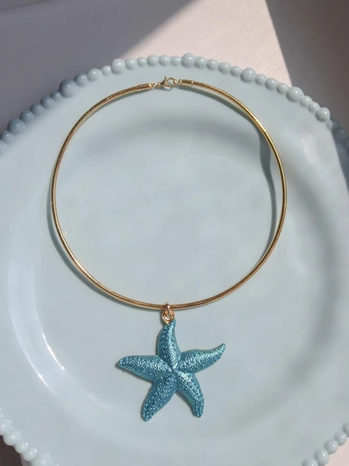 Blue Starfish Necklace