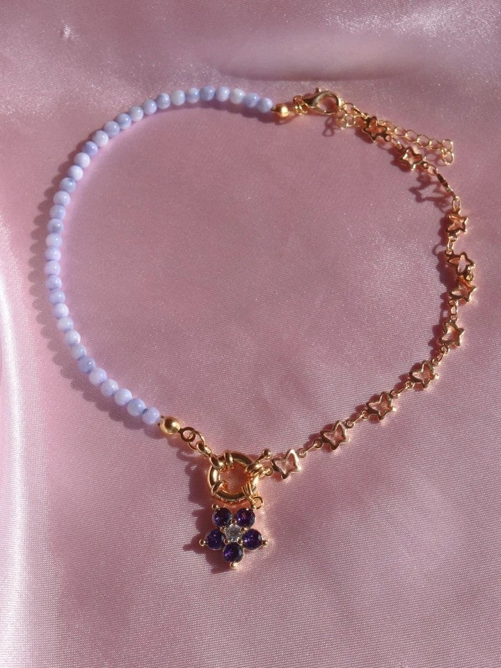 Natural Stone Floral Choker