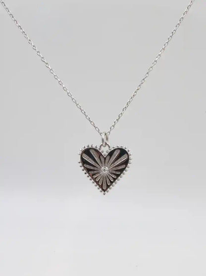 Glowing Heart 925 Silver Necklace