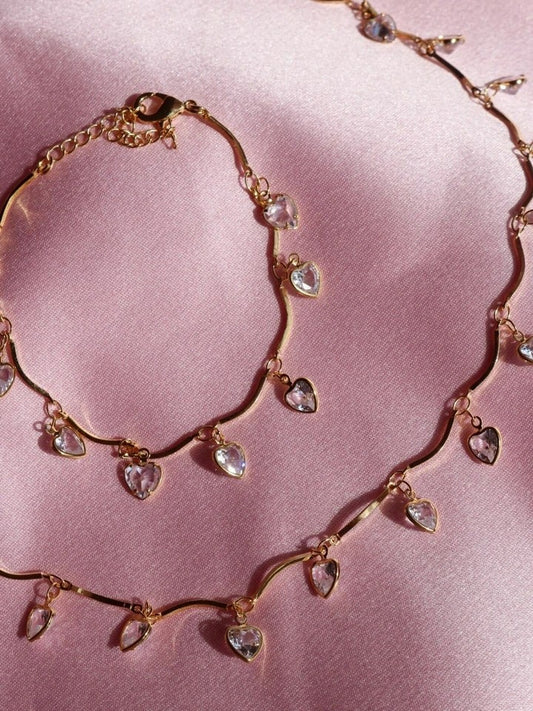 Multi-Dangle Heart Bracelet