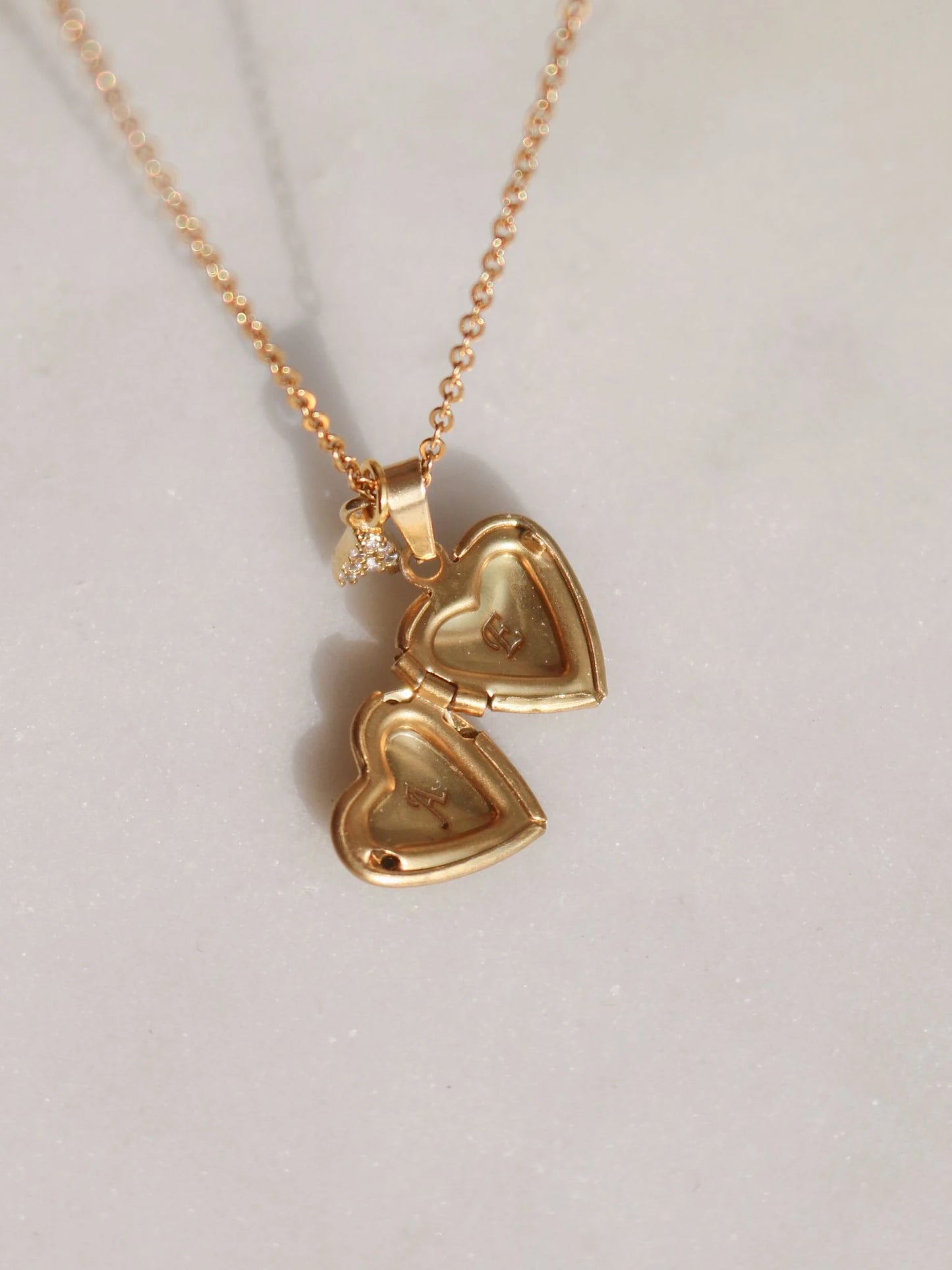 Inner Heart Personalized Letter Necklace
