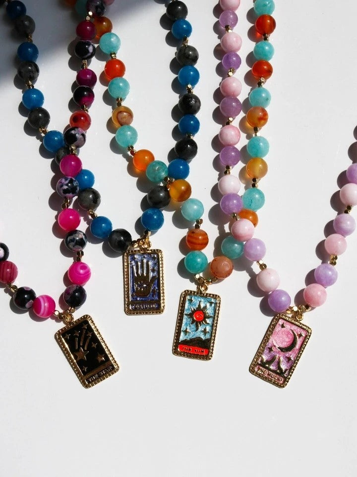 The Sun Natural Stone Tarot Necklace