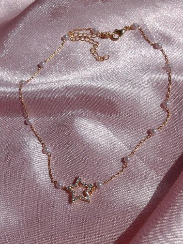 Pearl Star Choker Necklace