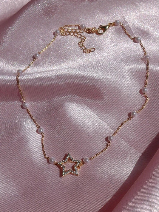 Pearl Star Choker Necklace
