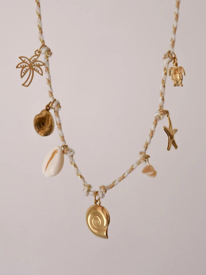 Ursula Macrame Steel Necklace