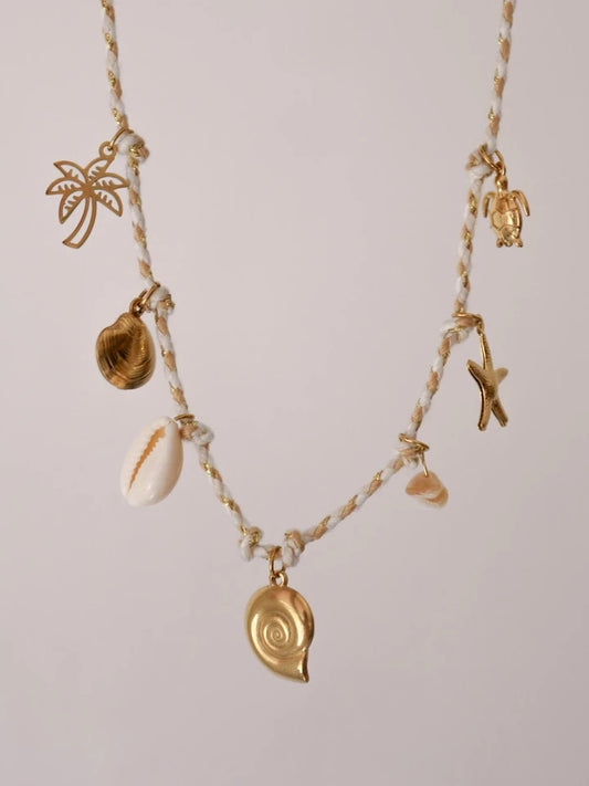 Ursula Macrame Steel Necklace