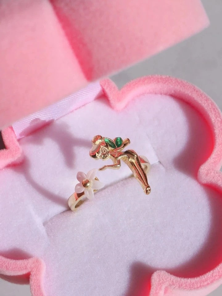 Tinker Fairy 925 Silver Earring, Necklace And Ring Set