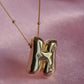 Shiny Sugar Letter Necklace 925 Silver