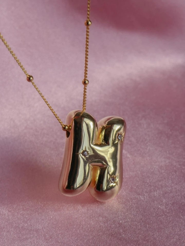 Shiny Sugar Letter Necklace 925 Silver