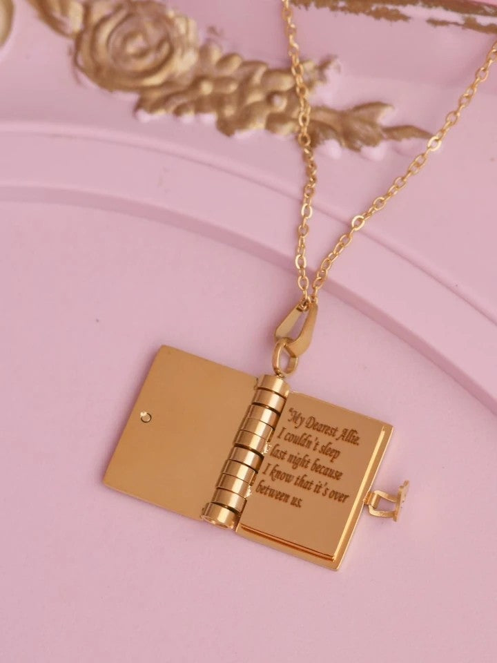 Notebook Letter To Allie Steel Necklace