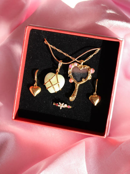 Diamond Chateau Necklace, Earrings, Ring Jewelry Set