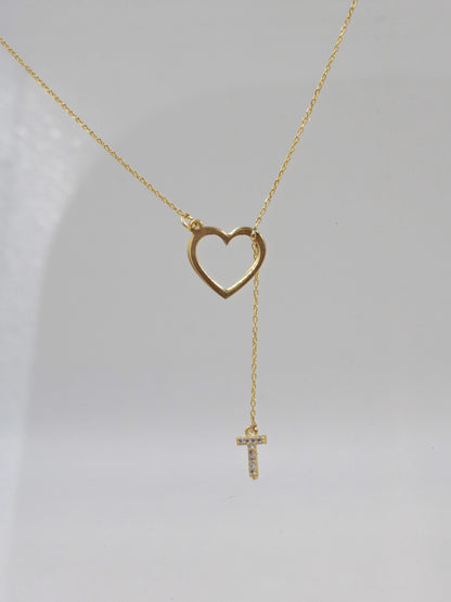 Letter Necklace Through The Heart 925 Silver