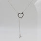 Letter Necklace Through The Heart 925 Silver