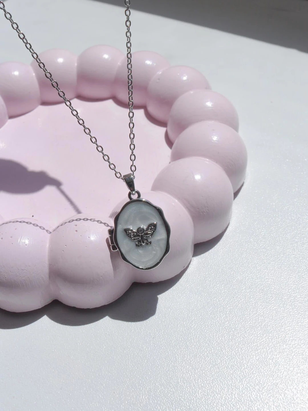 You're My Little Butterfly, Mirror, Stainless Steel Personalizable Locket, Locket with Mirror