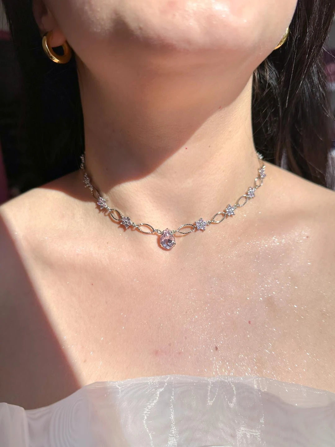 Swan Lake Princess Odette Flower Choker