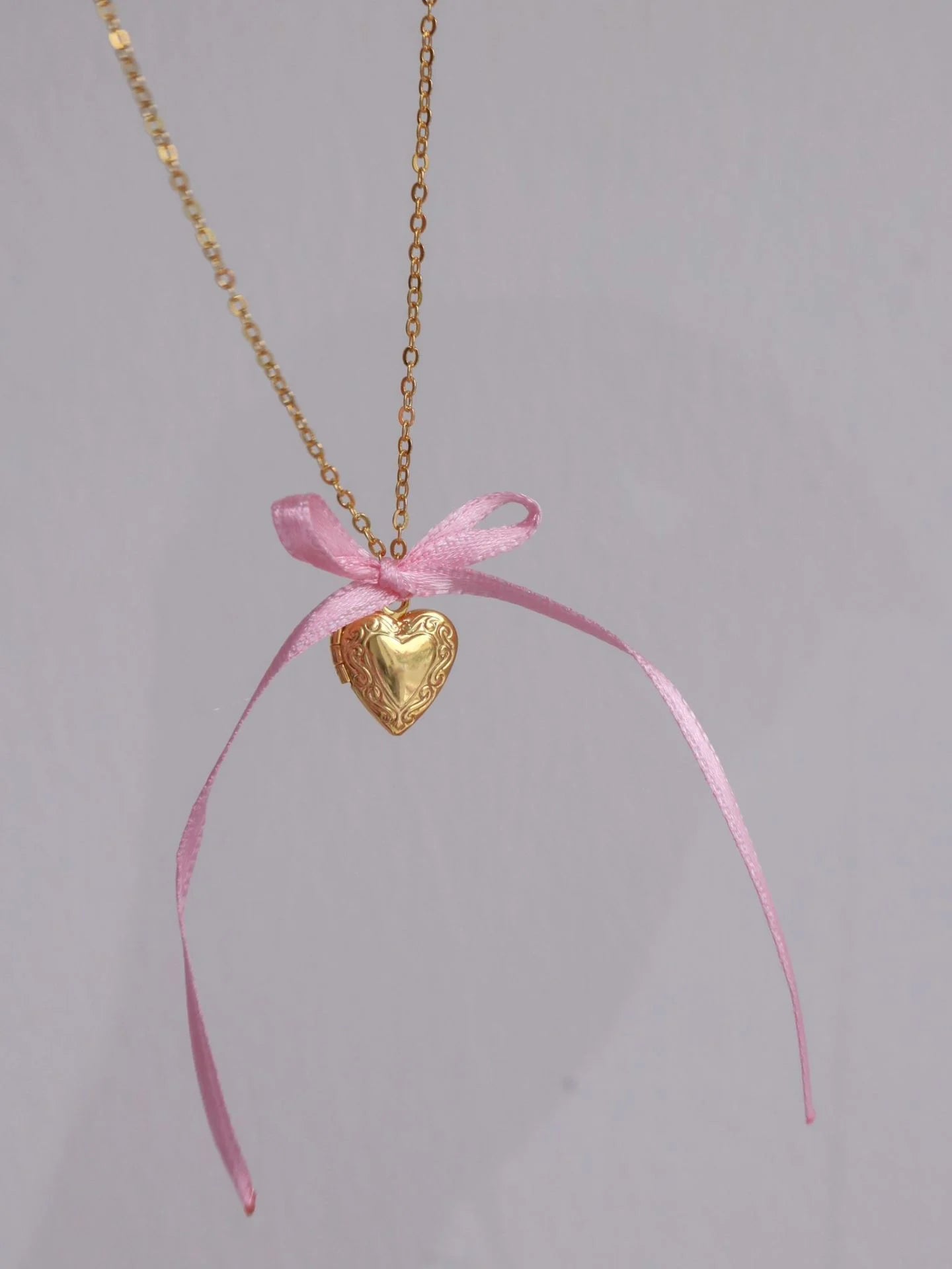 Love of Pink Locket Necklace, Coquette Necklace