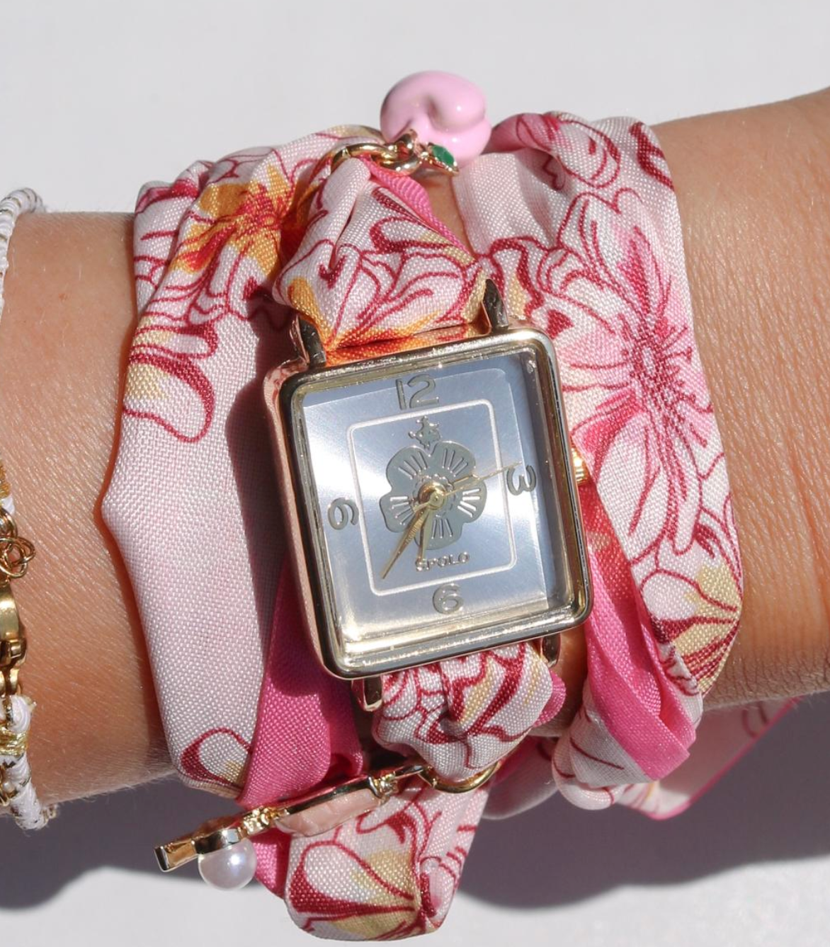 Pink Lover Fular Charm Watch