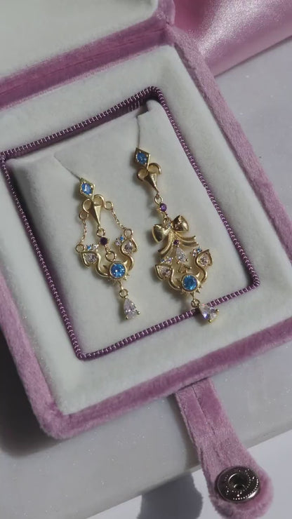 Genshin Barbara Earrings 925 Sterling Silver, Anime Earrings, Gamer Jewelry