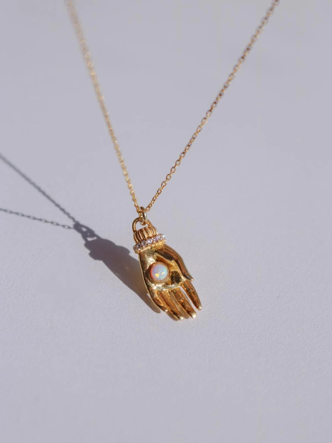 Opal's Secret Hand 925 Silver Necklace