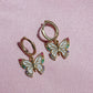 Rainbow Butterfly Earrings, 925 Sterling Silver