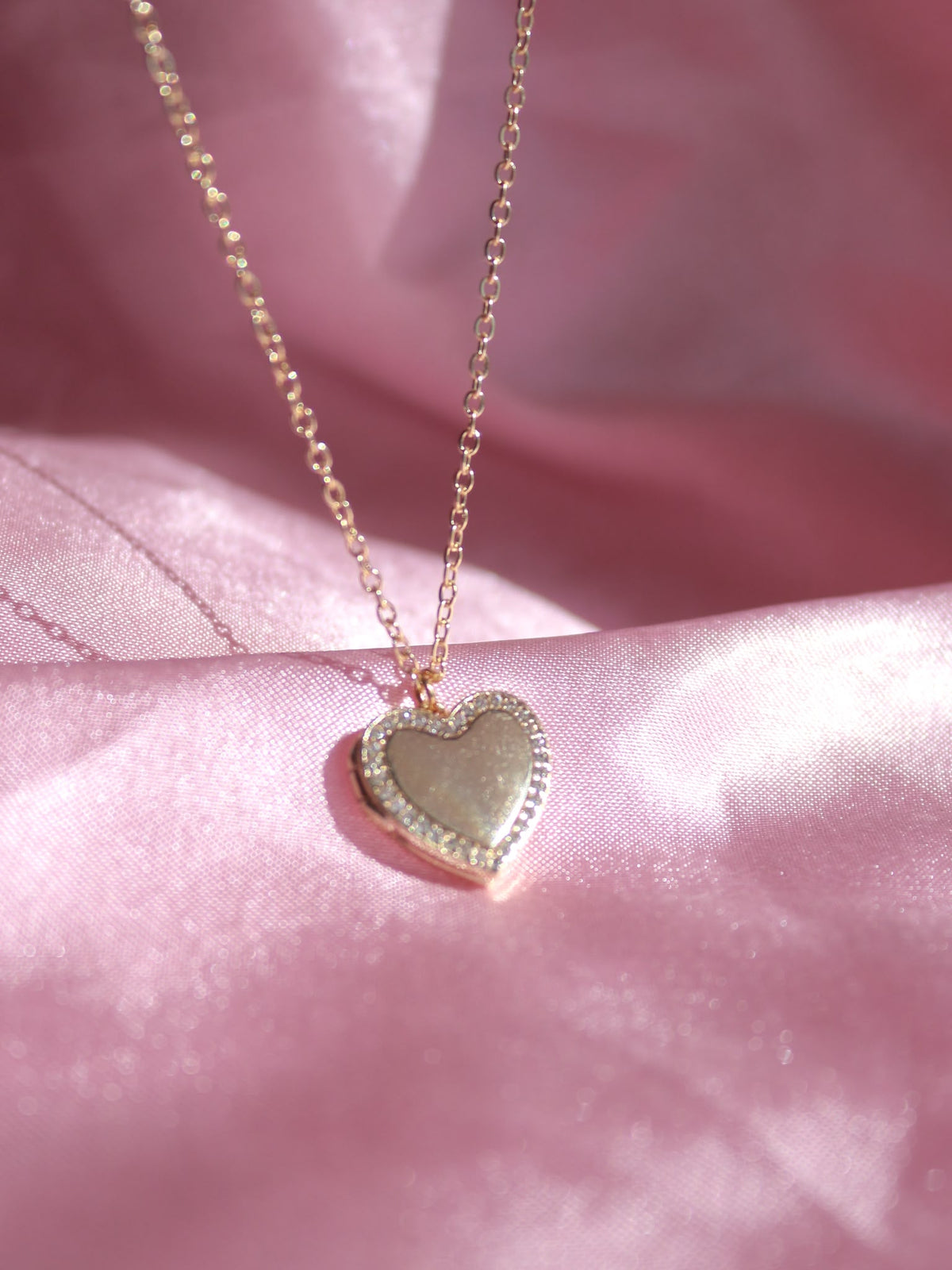 Rosé Heart Personalized Photo Locket Necklace