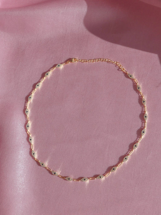 My Eyes On You Choker Necklace 925 Silver