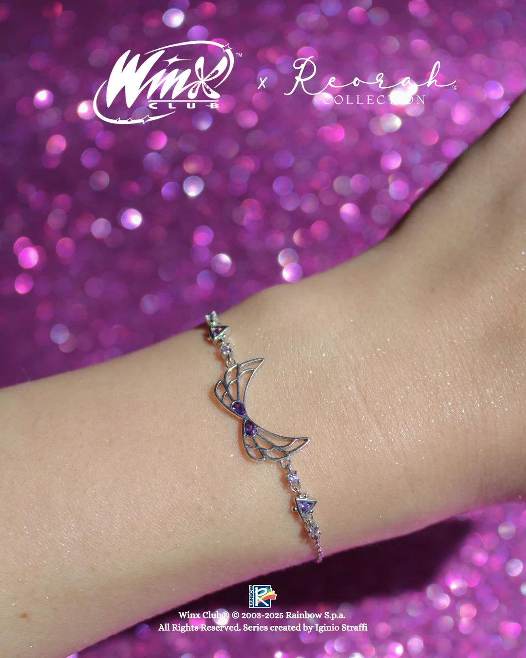 Winx Club® Tecna Enchantix Wings 925 Silver Bracelet