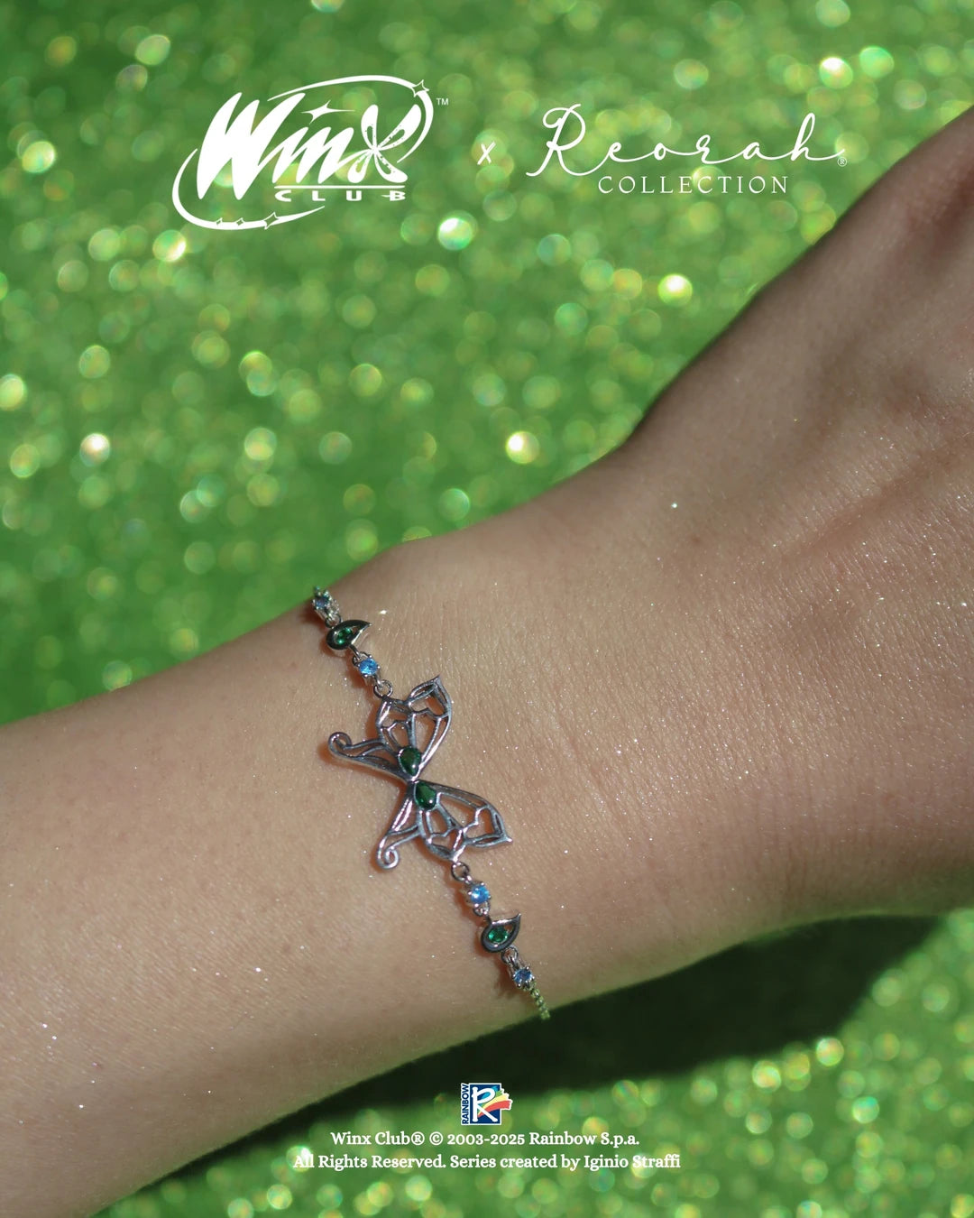 Winx Club® Aisha Enchantix Wings 925 Silver Bracelet