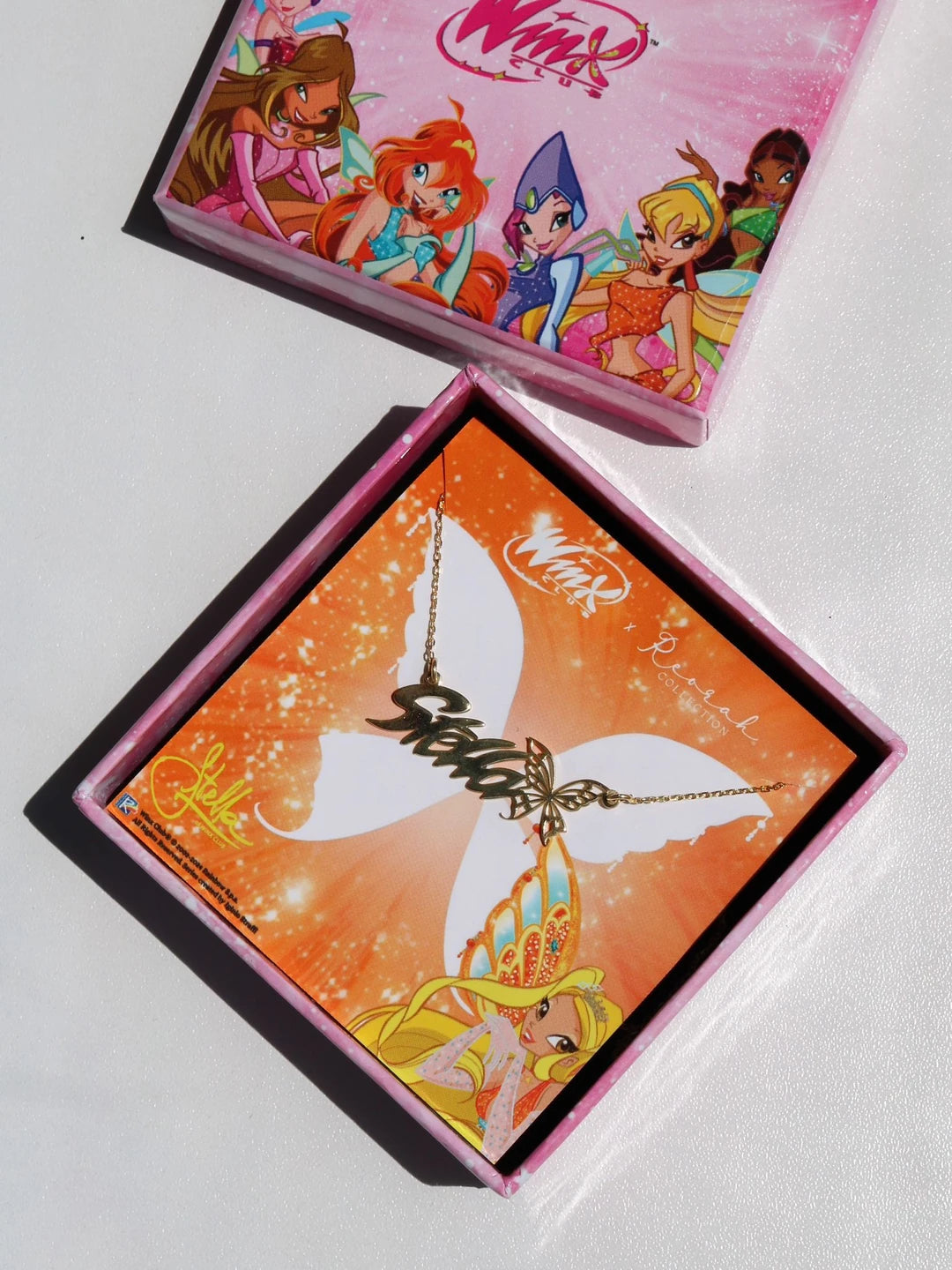 Winx Club® Stella Personalized 925 Silver Enchantix Wings Name Necklace