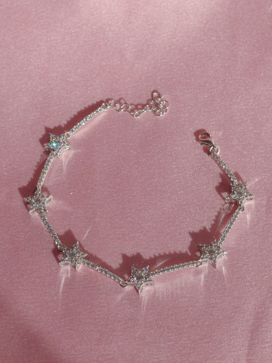 Star Shower Bracelet, 925 Sterling Silver