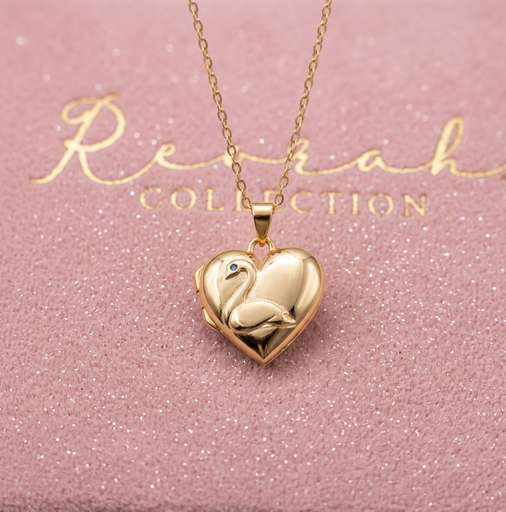 Swan Princess Odette Personalized Photo Locket 925 Sterling Silver Necklace