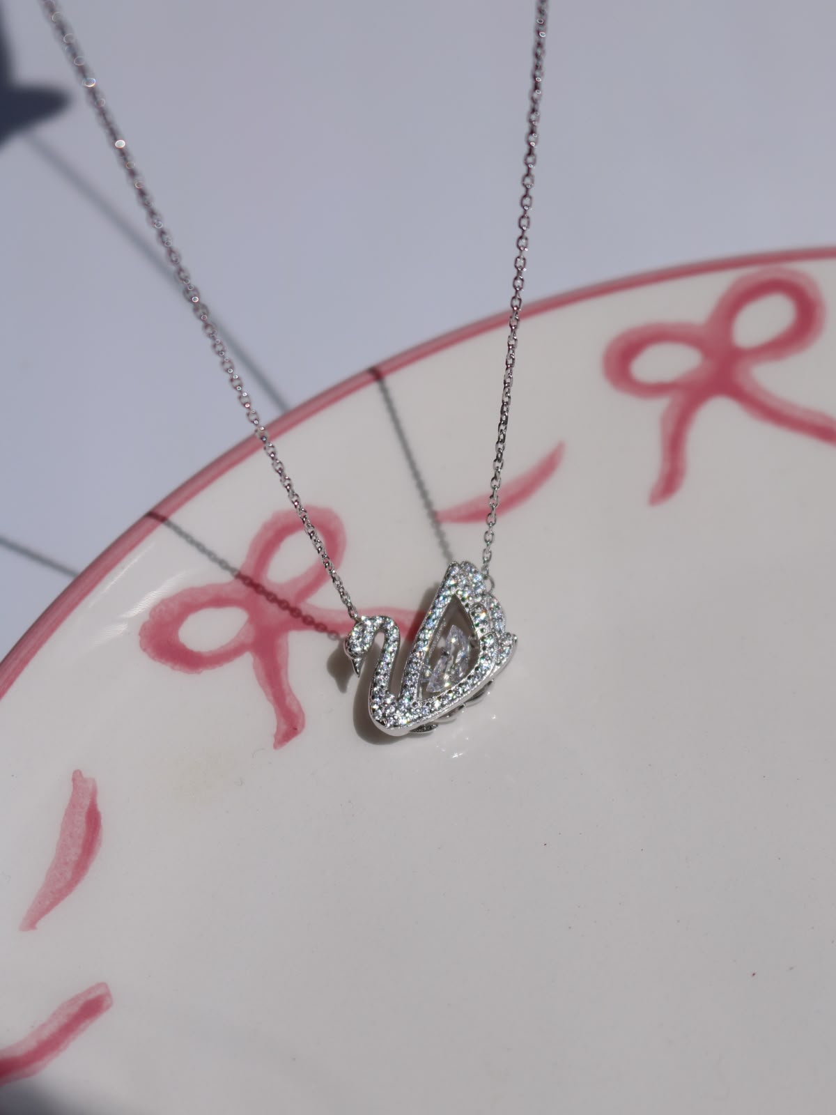 Fairytale Swan Necklace, 925 Sterling Silver