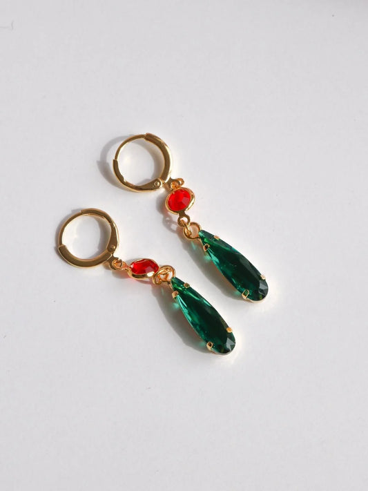 Howl's Moving Chateau Earrings, Green Earring, Anime Earrings