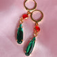 Howl's Moving Chateau Earrings, Green Earring, Anime Earrings