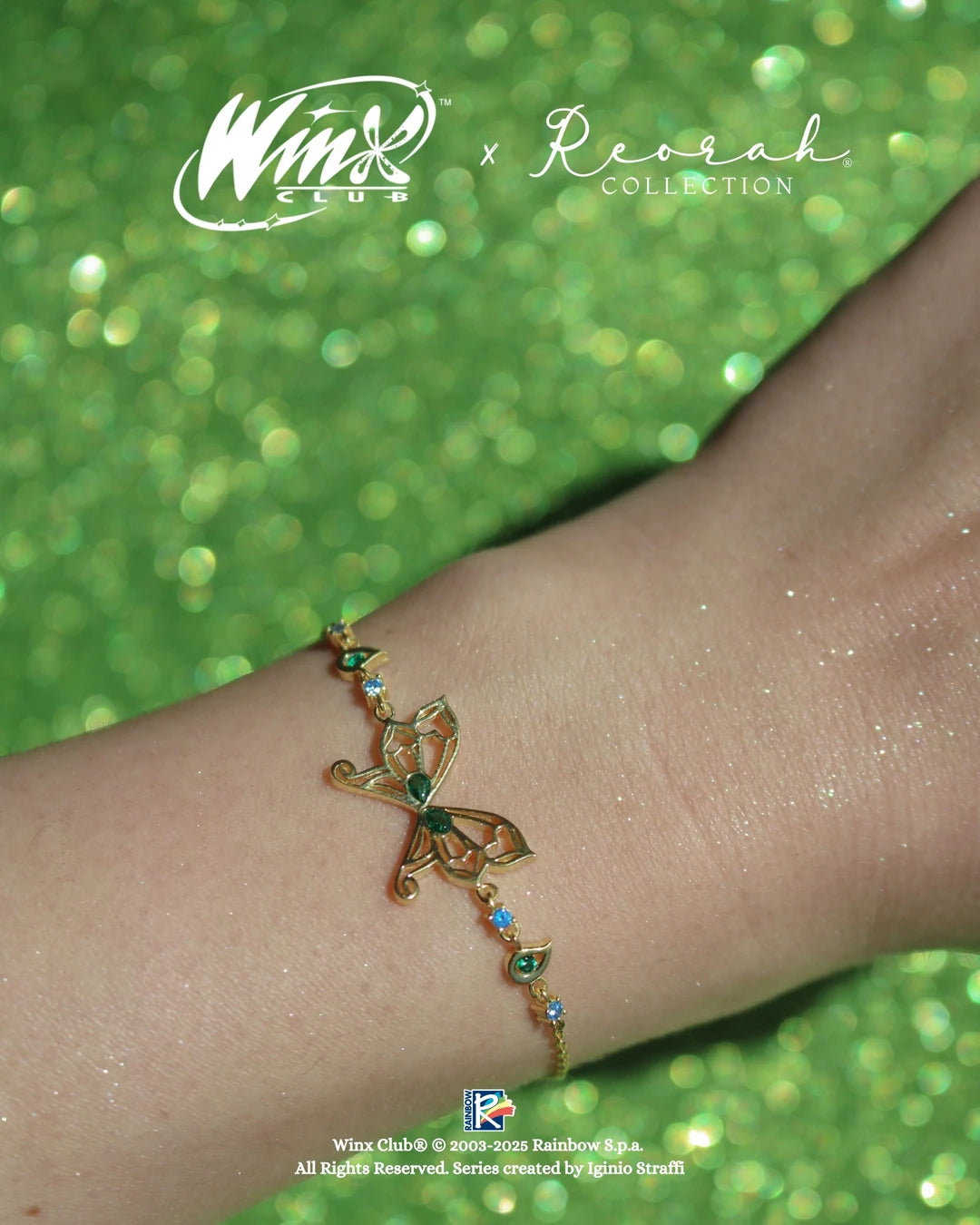 Winx Club® Aisha Enchantix Wings 925 Silver Bracelet