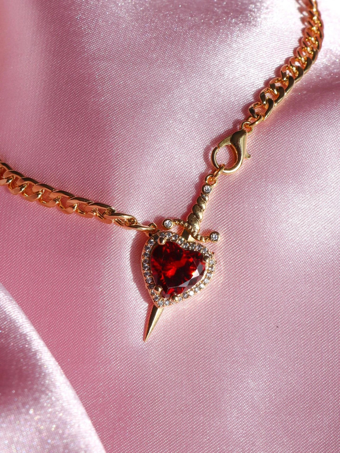 Heart Sword Necklace